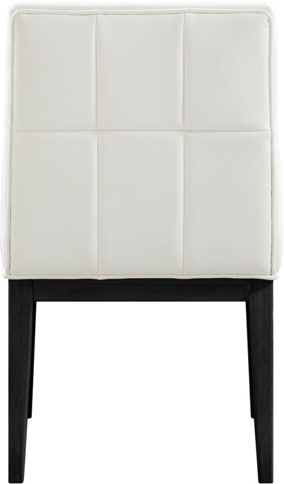 Meridian Furniture - Adrian Vegan Leather Upholstered Dining Side Chair (Set of 2) - 972Cream-SC - GreatFurnitureDeal