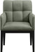 Meridian Furniture - Adrian Vegan Leather Upholstered Dining Arm Chair (Set of 2) - 972Green-AC - GreatFurnitureDeal