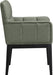 Meridian Furniture - Adrian Vegan Leather Upholstered Dining Arm Chair (Set of 2) - 972Green-AC - GreatFurnitureDeal