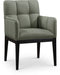 Meridian Furniture - Adrian Vegan Leather Upholstered Dining Arm Chair (Set of 2) - 972Green-AC - GreatFurnitureDeal