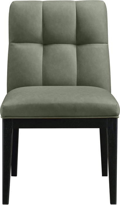 Meridian Furniture - Adrian Vegan Leather Upholstered Dining Side Chair (Set of 2) - 972Green-SC - GreatFurnitureDeal