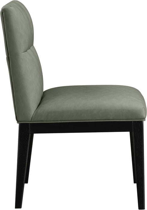 Meridian Furniture - Adrian Vegan Leather Upholstered Dining Side Chair (Set of 2) - 972Green-SC - GreatFurnitureDeal