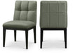 Meridian Furniture - Adrian Vegan Leather Upholstered Dining Side Chair (Set of 2) - 972Green-SC - GreatFurnitureDeal