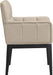 Meridian Furniture - Adrian Vegan Leather Upholstered Dining Arm Chair (Set of 2) - 972Taupe-AC - GreatFurnitureDeal