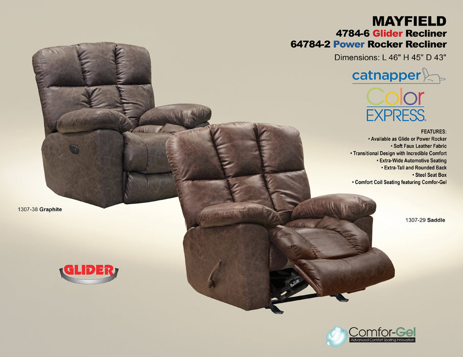Catnapper - Mayfield Power Rocking Recliner In Saddle - 647842-SADDLE