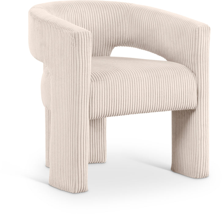 Meridian Furniture - Riz Corduroy Upholstered Accent Chair (Set of 2) - 11055Beige-C - GreatFurnitureDeal