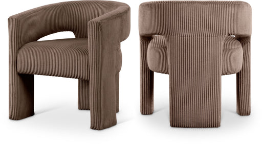 Meridian Furniture - Riz Corduroy Upholstered Accent Chair (Set of 2) - 11055Brown-C - GreatFurnitureDeal