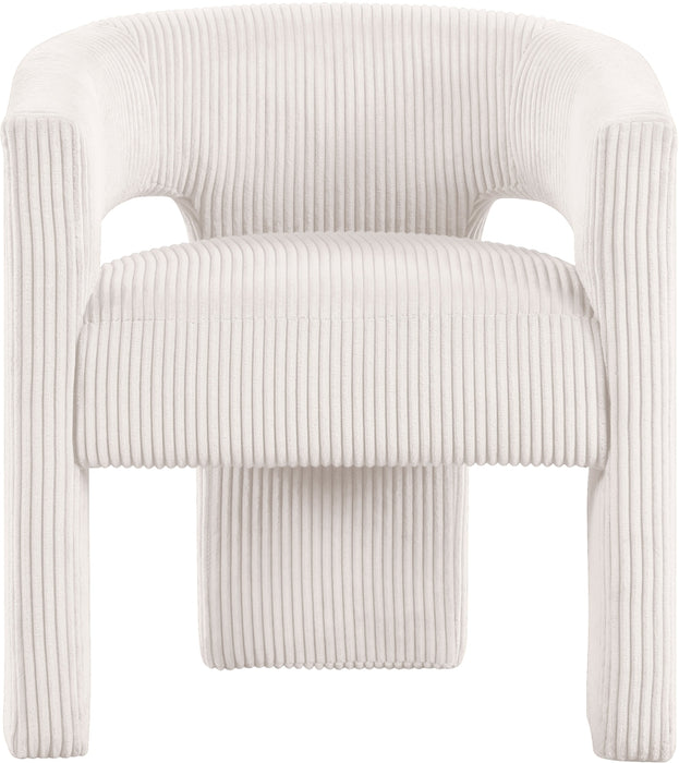 Meridian Furniture - Riz Corduroy Upholstered Accent Chair (Set of 2) - 11055Cream-C - GreatFurnitureDeal