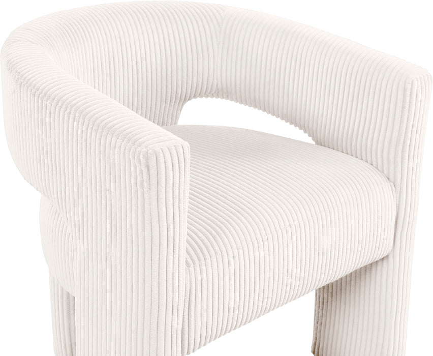 Meridian Furniture - Riz Corduroy Upholstered Accent Chair (Set of 2) - 11055Cream-C - GreatFurnitureDeal