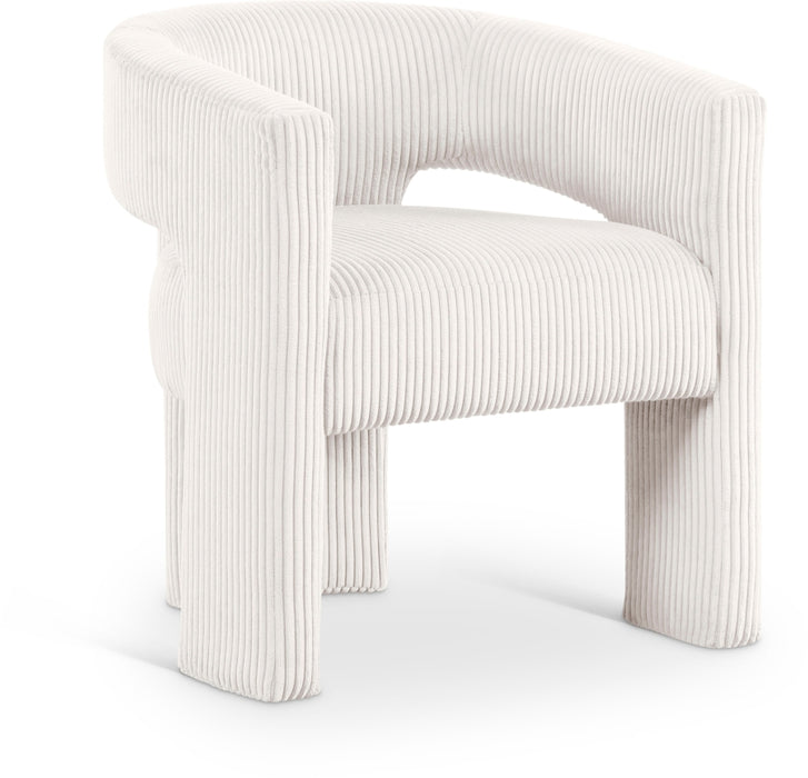 Meridian Furniture - Riz Corduroy Upholstered Accent Chair (Set of 2) - 11055Cream-C - GreatFurnitureDeal