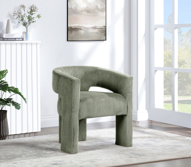 Meridian Furniture - Riz Corduroy Upholstered Accent Chair (Set of 2) - 11055Green-C - GreatFurnitureDeal