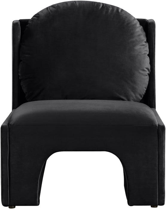 Meridian Furniture - Sigma Velvet Upholstered Accent Chair - 33031Black - GreatFurnitureDeal