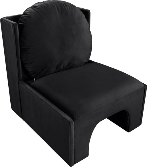 Meridian Furniture - Sigma Velvet Upholstered Accent Chair - 33031Black - GreatFurnitureDeal