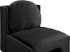 Meridian Furniture - Sigma Velvet Upholstered Accent Chair - 33031Black - GreatFurnitureDeal