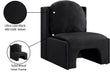 Meridian Furniture - Sigma Velvet Upholstered Accent Chair - 33031Black - GreatFurnitureDeal