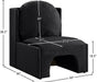 Meridian Furniture - Sigma Velvet Upholstered Accent Chair - 33031Black - GreatFurnitureDeal
