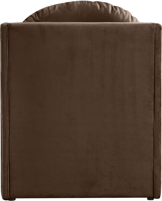 Meridian Furniture - Sigma Velvet Upholstered Accent Chair - 33031Brown - GreatFurnitureDeal