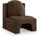 Meridian Furniture - Sigma Velvet Upholstered Accent Chair - 33031Brown - GreatFurnitureDeal