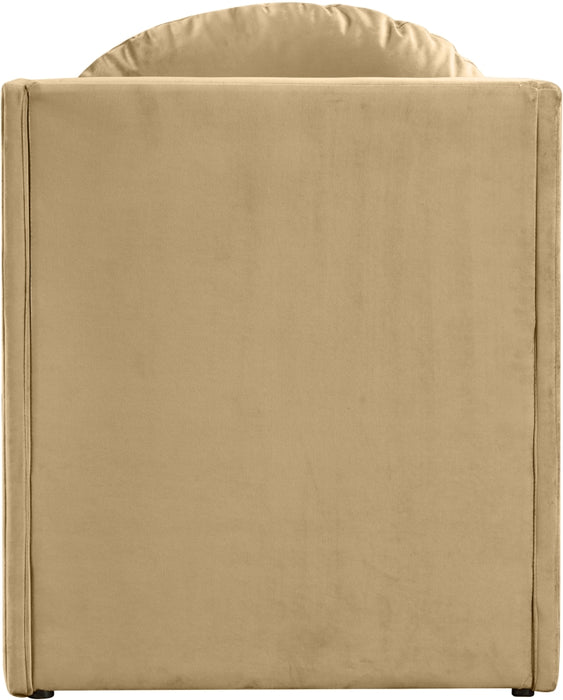 Meridian Furniture - Sigma Velvet Upholstered Accent Chair - 33031Camel - GreatFurnitureDeal