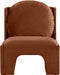 Meridian Furniture - Sigma Velvet Upholstered Accent Chair - 33031Cognac - GreatFurnitureDeal