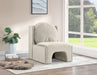 Meridian Furniture - Sigma Velvet Upholstered Accent Chair - 33031Cream - GreatFurnitureDeal