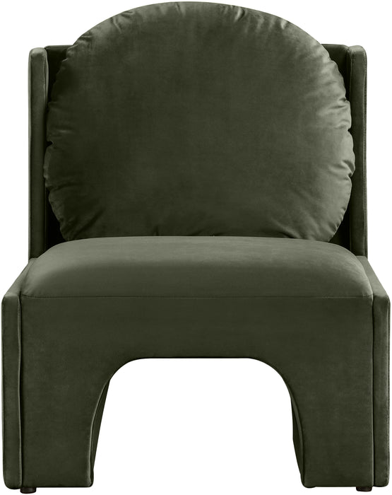 Meridian Furniture - Sigma Velvet Upholstered Accent Chair - 33031Green - GreatFurnitureDeal