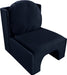 Meridian Furniture - Sigma Velvet Upholstered Accent Chair - 33031Navy - GreatFurnitureDeal