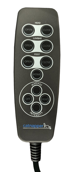 Catnapper - Sterling Power Headrest w-Lumbar Power Lay Flat Recliner w-Dual Heat & Massage in Pewter - 764788-7-PEWTER - GreatFurnitureDeal