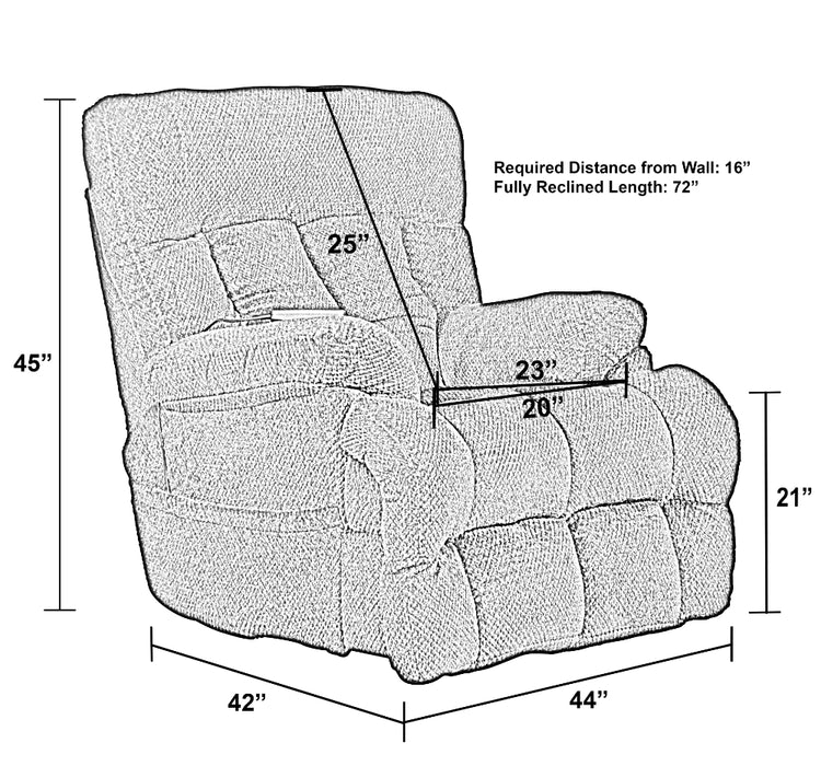 Catnapper - Sterling Power Headrest w-Lumbar Power Lay Flat Recliner w-Dual Heat & Massage in Chocolate - 764788-7-CHOCOLATE - GreatFurnitureDeal