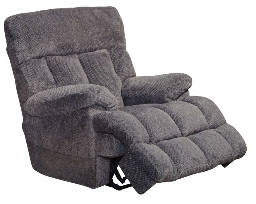 Catnapper - Sterling Power Headrest w-Lumbar Power Lay Flat Recliner w-Dual Heat & Massage in Pewter - 764788-7-PEWTER - GreatFurnitureDeal