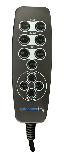 Catnapper - Anders Power Headrest w/Lumbar Power Lay Flat Recliner w/Dual Heat in Charcoal - 764789-7-CHA - GreatFurnitureDeal