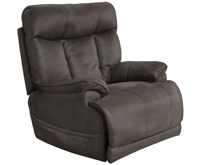 Catnapper - Anders Power Headrest w/Lumbar Power Lay Flat Recliner w/Dual Heat in Charcoal - 764789-7-CHA - GreatFurnitureDeal