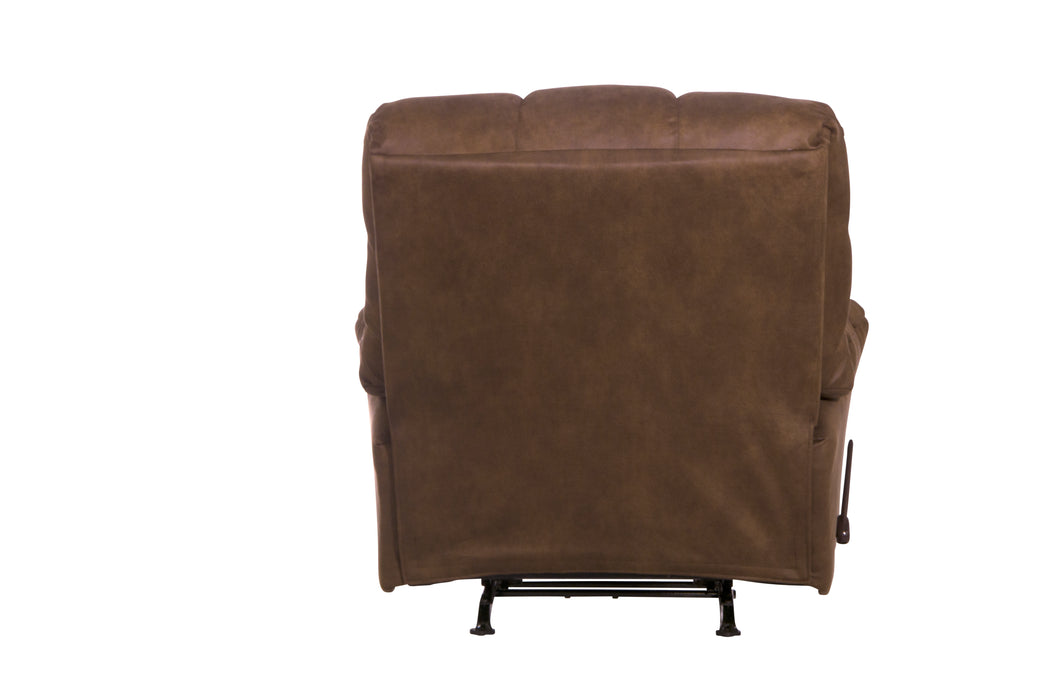 Catnapper - Machado Chaise Rocker Recliner w/Oversized X-tra Comfort Footrest in Chocolate- 4792-2-CHO - GreatFurnitureDeal