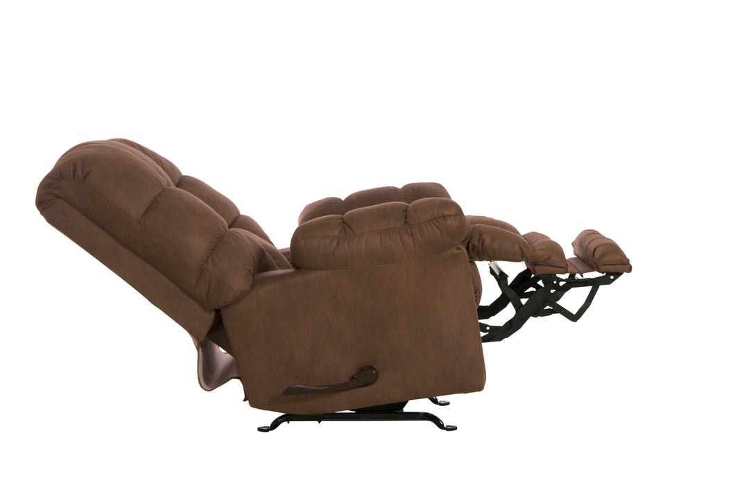 Catnapper - Machado Chaise Rocker Recliner w/Oversized X-tra Comfort Footrest in Chocolate- 4792-2-CHO - GreatFurnitureDeal