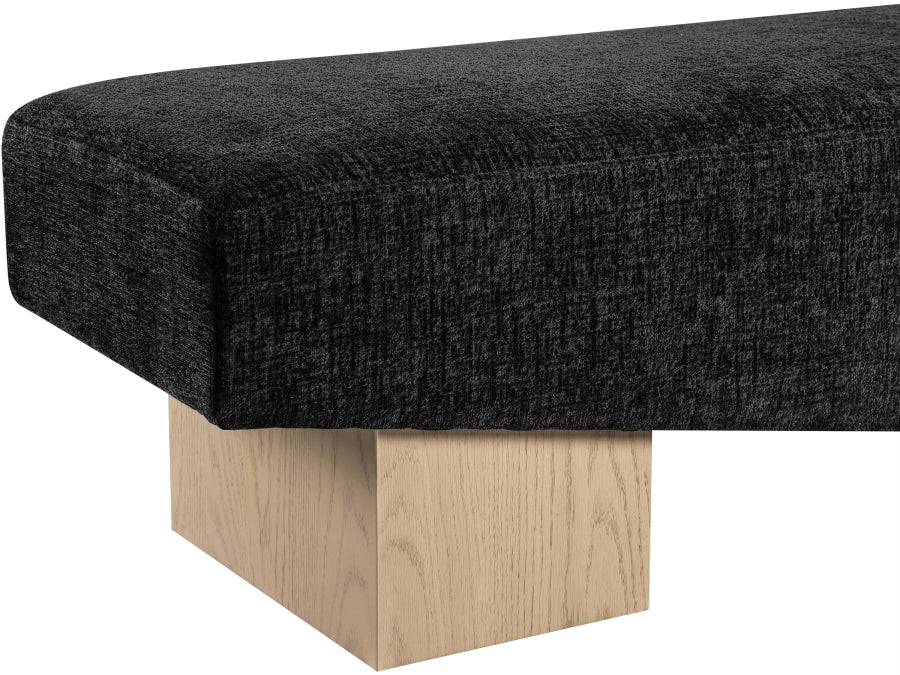 Meridian Furniture - Alora Fabric Upholstered Bench - 22057Black - GreatFurnitureDeal