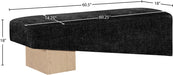 Meridian Furniture - Alora Fabric Upholstered Bench - 22057Black - GreatFurnitureDeal