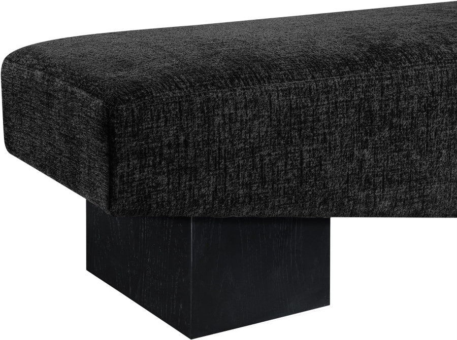 Meridian Furniture - Alora Fabric Upholstered Bench - 22058Black - GreatFurnitureDeal