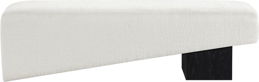 Meridian Furniture - Alora Fabric Upholstered Bench - 22058Cream - GreatFurnitureDeal