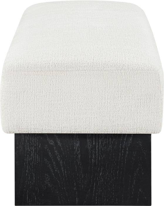 Meridian Furniture - Alora Fabric Upholstered Bench - 22058Cream - GreatFurnitureDeal