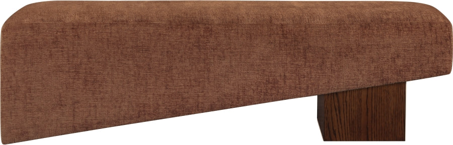 Meridian Furniture - Alora Fabric Upholstered Bench - 22059Cognac - GreatFurnitureDeal