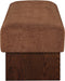 Meridian Furniture - Alora Fabric Upholstered Bench - 22059Cognac - GreatFurnitureDeal