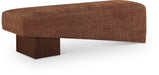 Meridian Furniture - Alora Fabric Upholstered Bench - 22059Cognac - GreatFurnitureDeal