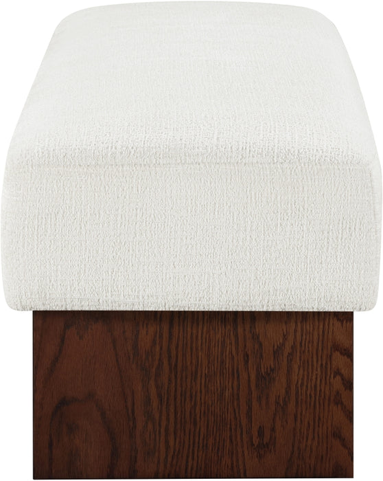 Meridian Furniture - Alora Fabric Upholstered Bench - 22059Cream - GreatFurnitureDeal