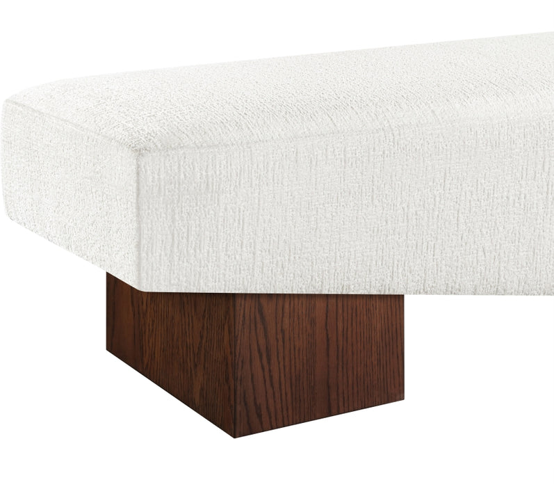Meridian Furniture - Alora Fabric Upholstered Bench - 22059Cream - GreatFurnitureDeal