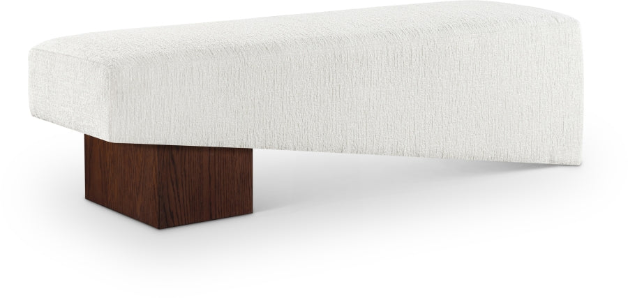 Meridian Furniture - Alora Fabric Upholstered Bench - 22059Cream - GreatFurnitureDeal