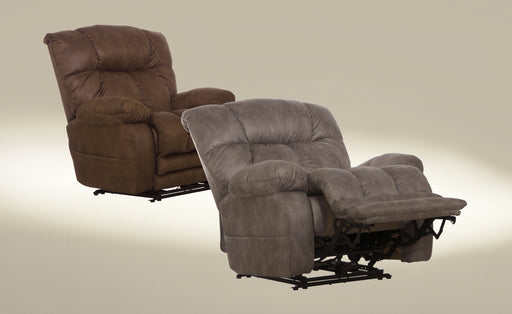 Catnapper - Dawkins Power Lay Flat Recliner w/Oversized X-tra Comfort Footrest in Chocolate - 64793-7-CHO - GreatFurnitureDeal