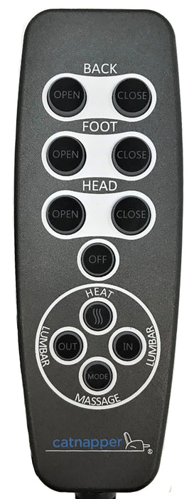 Catnapper - Reliever Power Headrest Power Lay Flat Recliner in Gunmetal - 764795-7-GUN - GreatFurnitureDeal