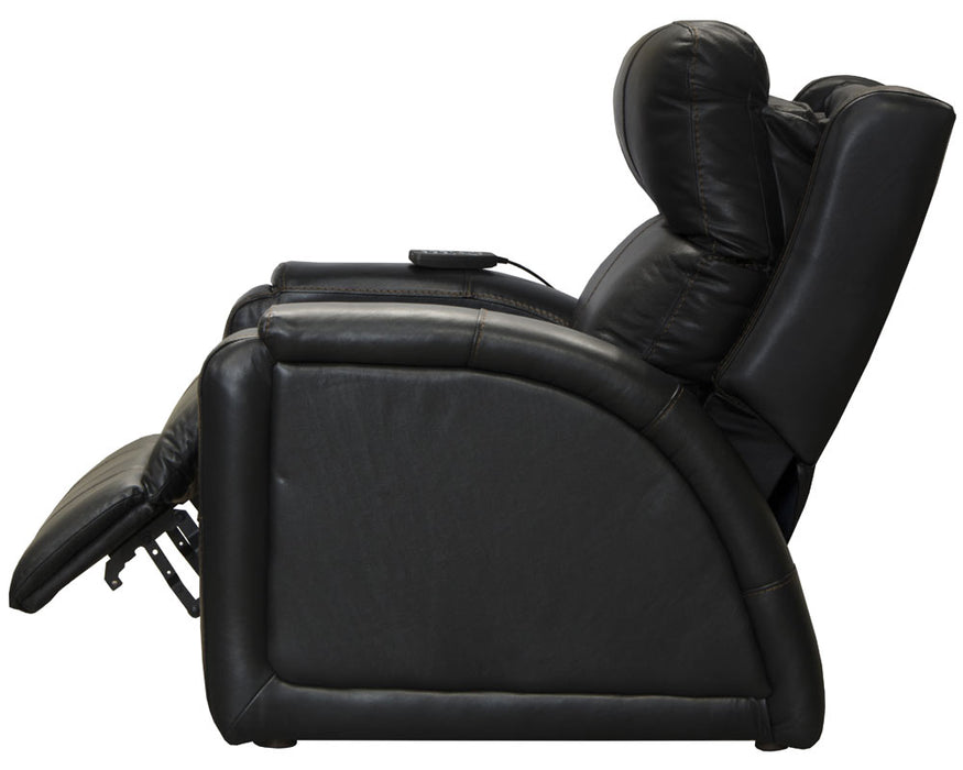 Catnapper - Reliever Power Headrest Power Lay Flat Recliner in Black - 764795-7-BLACK - GreatFurnitureDeal
