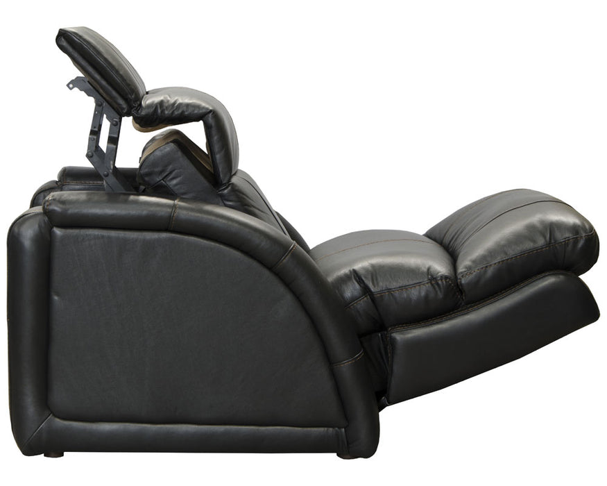 Catnapper - Reliever Power Headrest Power Lay Flat Recliner in Black - 764795-7-BLACK