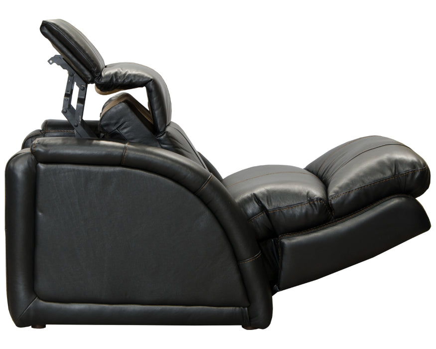 Catnapper - Reliever Power Headrest Power Lay Flat Recliner in Black - 764795-7-BLACK - GreatFurnitureDeal